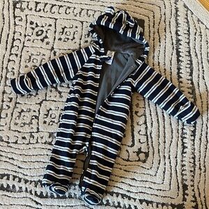 Garanimals Navy and White Striped Footie